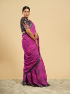 Midnight Jacquard Jamun Saree