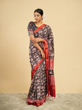Rose Block Print Modal Saree