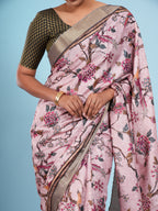 Self Jacquard Saree Blush Pink