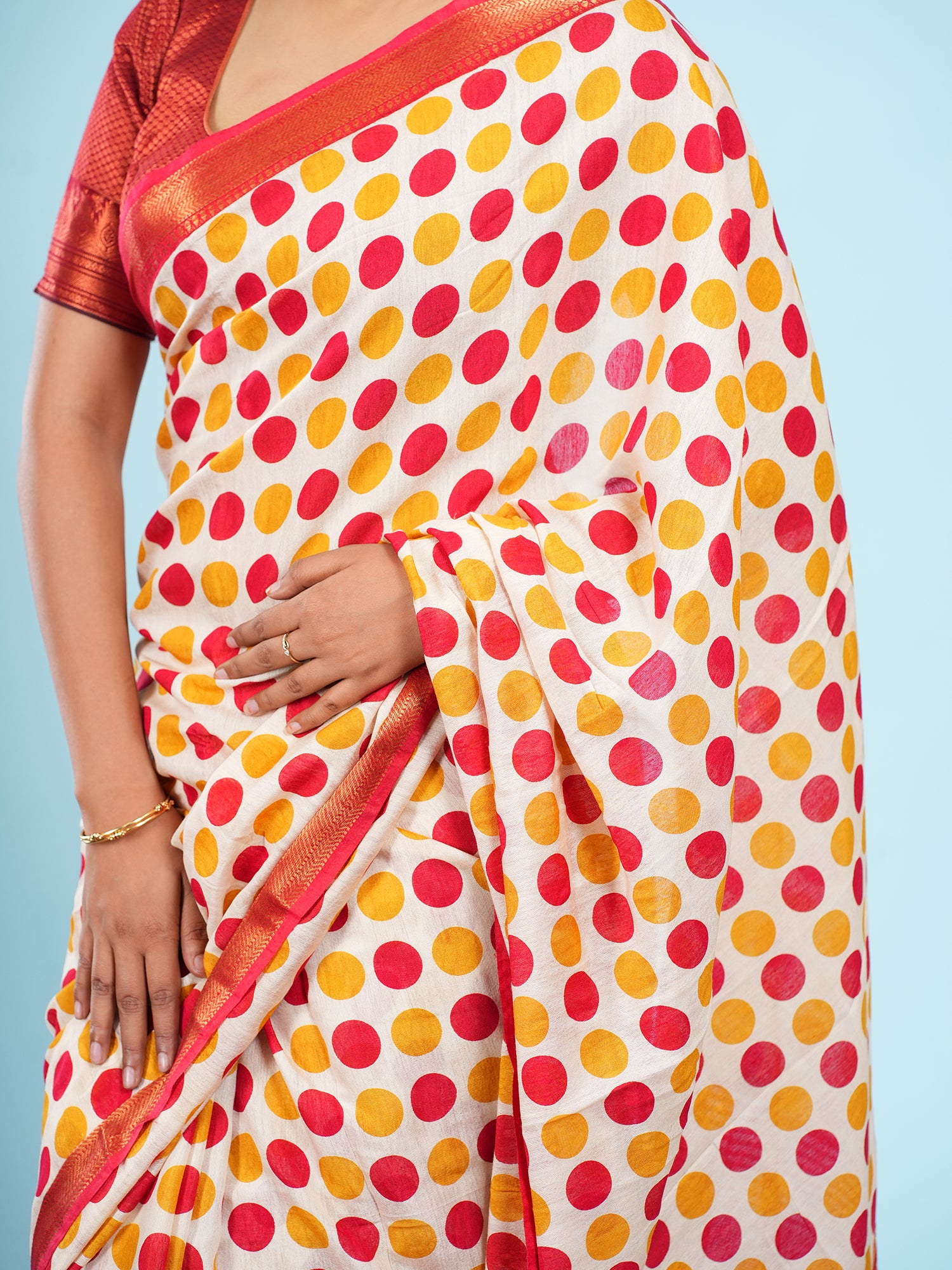 Bindu Polka dot print on Viscose