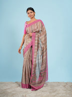 Lahar Bamboo Tissue Silk Saree Blush Stripe