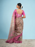 Lahar Bamboo Tissue Silk Saree Blush Stripe