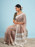Nirjara Bamboo Silk Block Print Saree
