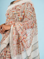 Nirjara Bamboo Silk Block Print Saree