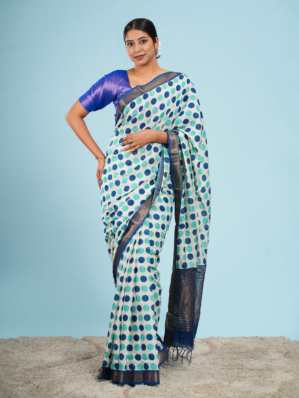 Tarini Polka Dot Saree