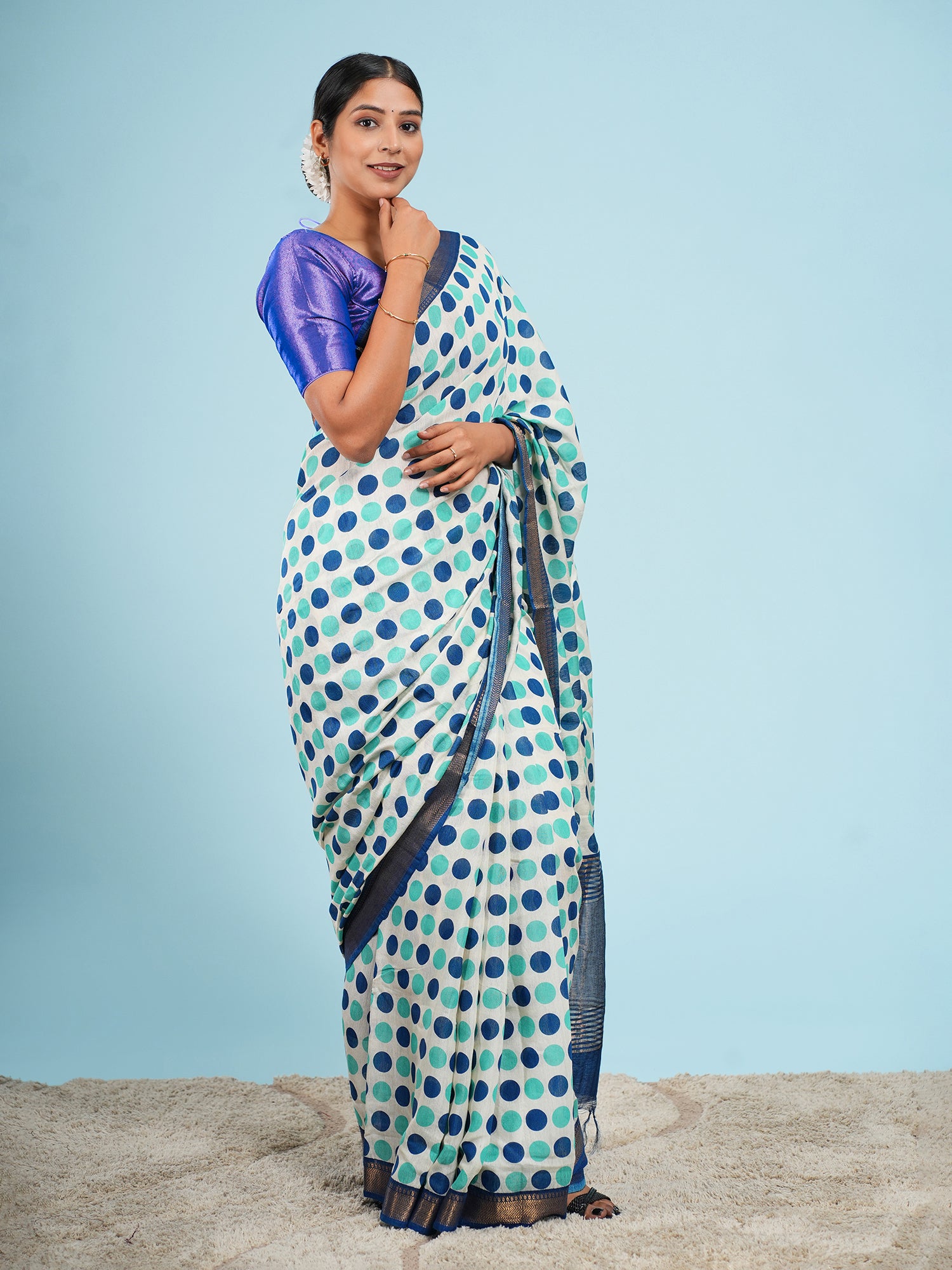 Tarini Polka Dot Saree