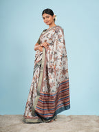 Aritika Self Jacquard Saree Mist Grey
