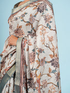 Aritika Self Jacquard Saree Mist Grey